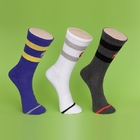 Μπλε κάλτσες αστραγάλων των ατόμων Spandex/βαμβακιού, αθλητικές κάλτσες των ατόμων λωρίδων χρώματος