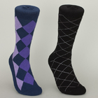 Μπλε/μαύρες κάλτσες φορεμάτων βαμβακιού Rhombbus για το επί παραγγελία μέγεθος νεαρών άνδρων