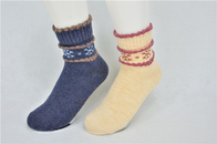 Κάλτσες φορεμάτων Argyle των οργανικών ατόμων βαμβακιού κίτρινων με το ελαστικό επίμονο υλικό