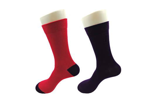 Κόκκινες/μαύρες κάλτσες κυκλοφορίας βαμβακιού διαβητικές για τους για άνδρες και για γυναίκες ενηλίκους αντιολισθητικούς